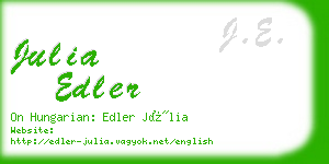 julia edler business card